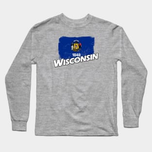 Wisconsin flag Long Sleeve T-Shirt